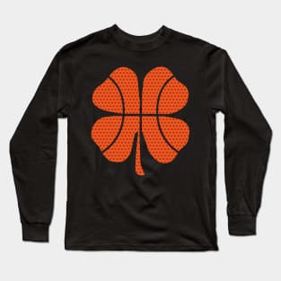 Shamrock Basketball St Patricks Day Sports Long Sleeve T-Shirt